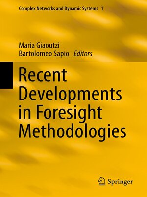 cover image of Recent Developments in Foresight Methodologies